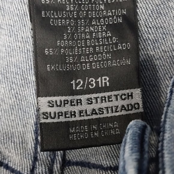 2671 Size 12/31 Mossimo High Rise Stretch Upcycled Wide Leg Bell-Bottoms - Picture 5 of 5